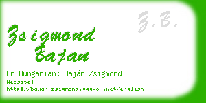 zsigmond bajan business card