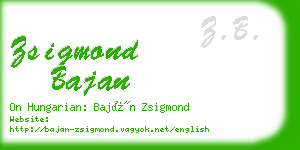 zsigmond bajan business card